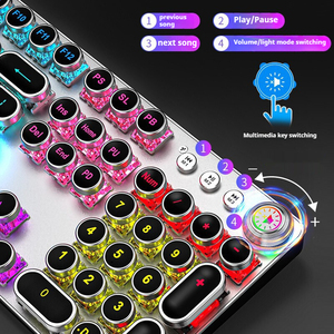 EWEADN Teclado Mecánico para Juegos Personalizado de 104 Teclas, Teclado Macro Ergonómico LED con Cable USB para Ordenador PC, Nuevo Producto - Product Image 4