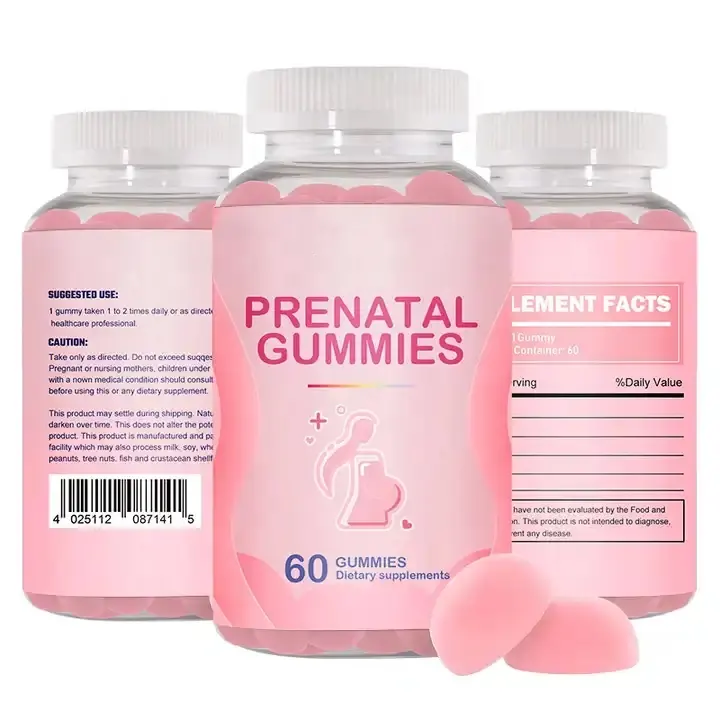 Gomitas multivitamínicas prenatales de etiqueta privada OEM con vitamina K2 folato metilado vitamina B6