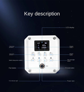 60WポータブルハンドヘルドLEDビデオフィルインライトCOBバイカラー写真ライト、NP-Fバッテリープレートリフレクター付き - Product Image 6