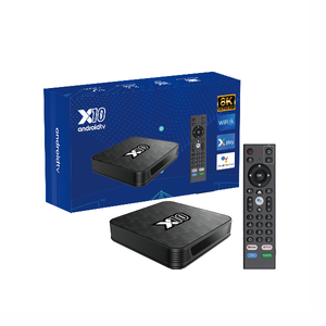 新しいiatv Android TVボックスX10 Android 10 ATV TV Prefix 5G WIFI BT5.0iptvセットトップボックス、大きなデジタル番号BT音声リモコン付き - Product Image 1