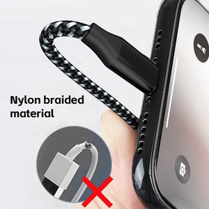 Sıcak trend hızlı şarj kablosu ucuz naylon örgülü çoklu veri kablo USB C C USB veri kablosu telefon için - Product Image 6