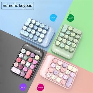Teclado numérico inalámbrico de 2,4G, mini teclado inalámbrico retro Para máquina de escribir, con 18 teclas