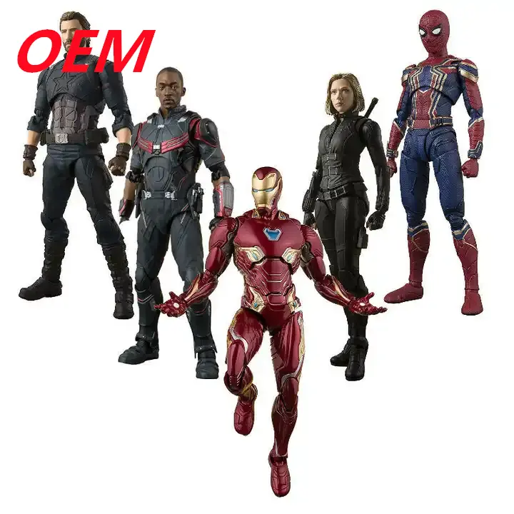 Custom Marvel The Avengerd Spiderman Iron Mans America Captain Figures Figma Toy Movie Model Kid Toy Gift PVC action figure