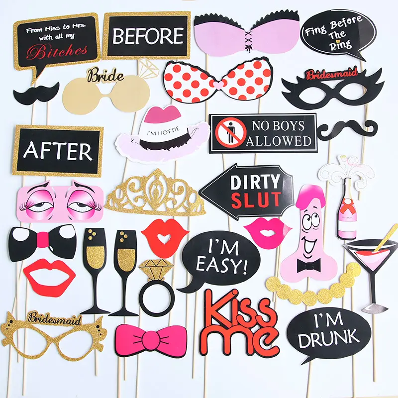 Engraçado Aniversário Foto Booth Props DIY Mr Mrs Casamento Noivo Bridal Party Decor Baby Shower Noiva Para Ser Noiva Team Shooting Props