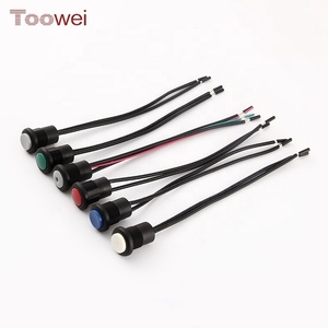 knopfschalter mikro-schalter druckknopf verschließen led wasserdicht kurz druckknopf ein-aus led licht lampe schalter rgb beleuchtet - Product Image 5