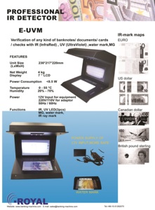 Portable Desktop E-UVM Real Money <strong>Detection</strong> Banknote Currency Bill UV Money Detector Metal Material for Currency <strong>Detection</strong> - Product Image 6