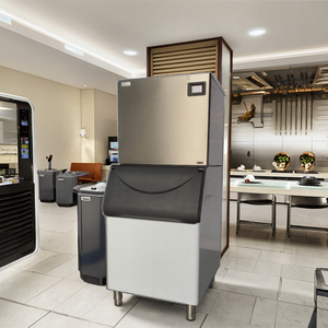 Máquina de hielo de partículas de copo de nieve continua Comercial Grande Parámetros de configuración personalizables 200kg Almacenamiento de hielo Compresor de 110V - Product Image 3