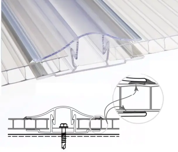 Accesorios para láminas de policarbonato, perfil en U, conector H de policarbonato