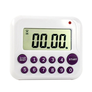 Elektrische Zeit Timer LCD Schule Sport Küche Kochen 12 Schlüssel Countdown nach oben Magnetischer Kaffee Wecker - Product Image 1