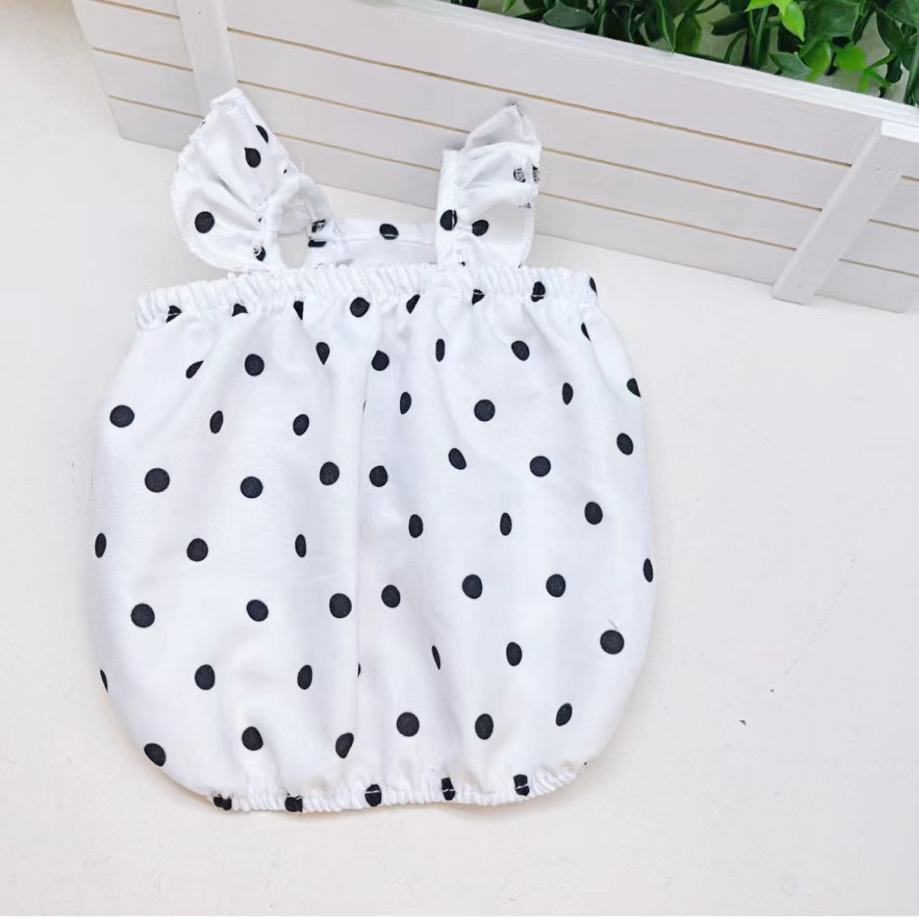 robe à manches flottantes à pois