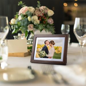 Kahverengi 5x7 resim çerçevesi seti 4, 6x8 duvar veya masa üstü için Mat ile 5x7 fotoğraf rustik ceviz çerçeveleri. - Product Image 6