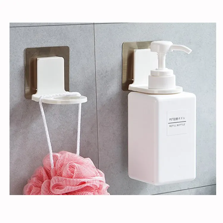 New Home plastica autoadesiva a parete per bagno doccia Gel portabottiglie gancio per bottiglie di Shampoo con pompa