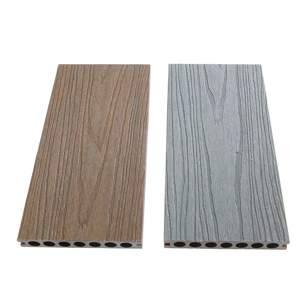 Foju co cubierta de material de madera de plástico extruido longitud personalizada paisaje al aire libre plataforma piso cubierta compuesta