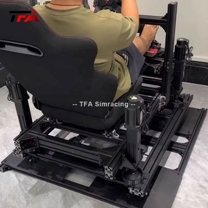 de conducción de coche con soporte de monitor único, kit de simulación de carreras de extrusión de aluminio negro, 4080 - Product Image 5