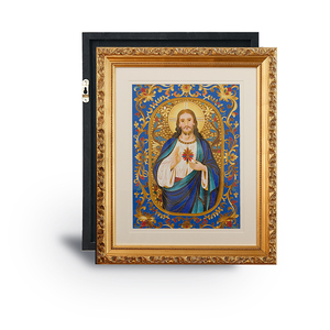 Sang Trọng Tùy Chỉnh Đóng Khung Cloisonne Chúa Giêsu Biểu Tượng Thủ Công Men Chân Dung Tôn Giáo Nhà Thờ Nguồn Cung Cấp Bán Buôn - Product Image 1