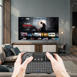Nuevo 7 colores i10 Mini inalámbrico 2,4 GHz RGB Teclado retroiluminado Multifuncional Air Mouse Touchpad Control remoto Laptop Android TV - Product Image 6