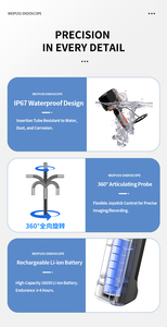 Xách tay 360 ° xoay Xe Sửa chữa kiểm tra hệ thống thoát nước máy ảnh mini 5inch cống borescope khớp nối công nghiệp nội soi máy ảnh - Product Image 4