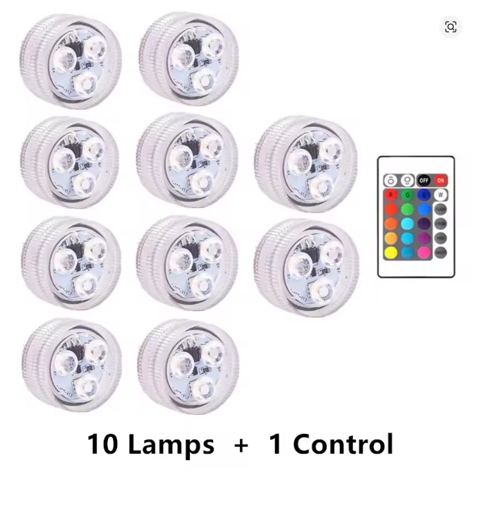 10pcs-Colorful-LED-With-one-Remote-Controller