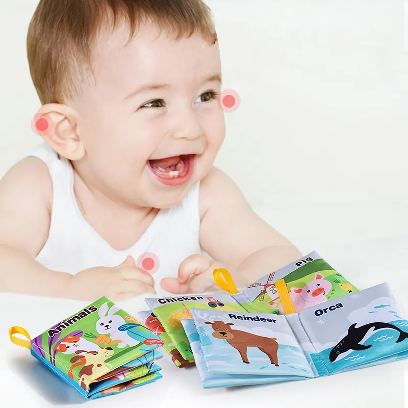الكتب التعليمية الناعمة للطفل ألعاب ورقية تعليمية لمرحلة الحضانة تعمل باللمس لعبة ورقية ناعمة للأطفال من عمر 0-36 شهر