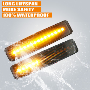 BMW 5 serisi için E39 M5 LED dinamik tekrarlayıcı sıralı lamba flaşör flaşör yan Marker dönüş sinyal ışığı - Product Image 6