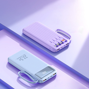 Custom Portable 100000mAh Power Bank Type C Cable High Capacity Fast Charging Mini Power Station Mobile <strong>Devices</strong> 22.5W <strong>Output</strong>