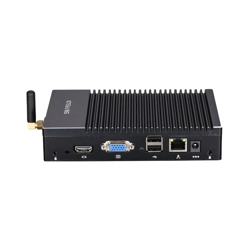 SHAREVDI K1 pequeno X86 PC Quad Core AMD-1450 Computador Processador para sinalização digital fanless mini pc