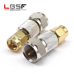 High Quality All Copper RF Coaxial Coax Adapter F Type Female <strong>Jack</strong> <strong>to</strong> <strong>SMA</strong> Male Plug Straight F Connector <strong>to</strong> <strong>SMA</strong> Connector - Product Image 4
