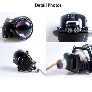 Cql kvisuauto R14สะท้อนแสงแบบคู่51W 59W 1.8นิ้ว2.0นิ้ว2.5นิ้ว3นิ้ว Bi โปรเจคเตอร์ LED สีฟ้าใสสูง - Product Image 3