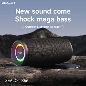 S56 ZEalot Ip67บลูทูธอันทรงพลัง40W ลำโพงกันน้ำพร้อมเสียงเบสทุ้มลึก/ไฟ LED/การ์ด TF/AUX/TWS - Product Image 2