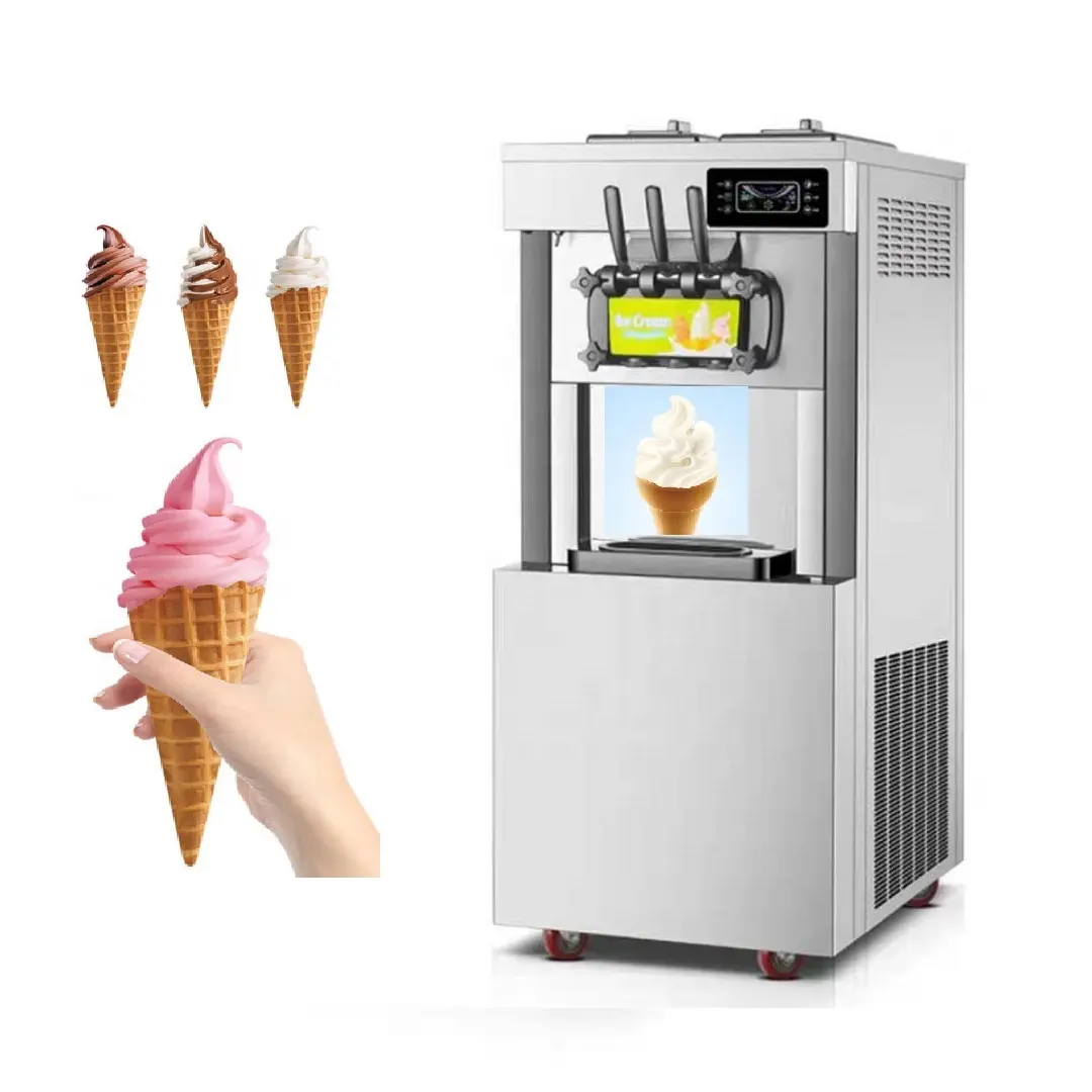 الكهربائية التجارية 28L الجليد آلة صنع الكريم مخصص تصميم آيس كريم ناعم القوام آلة للبيع