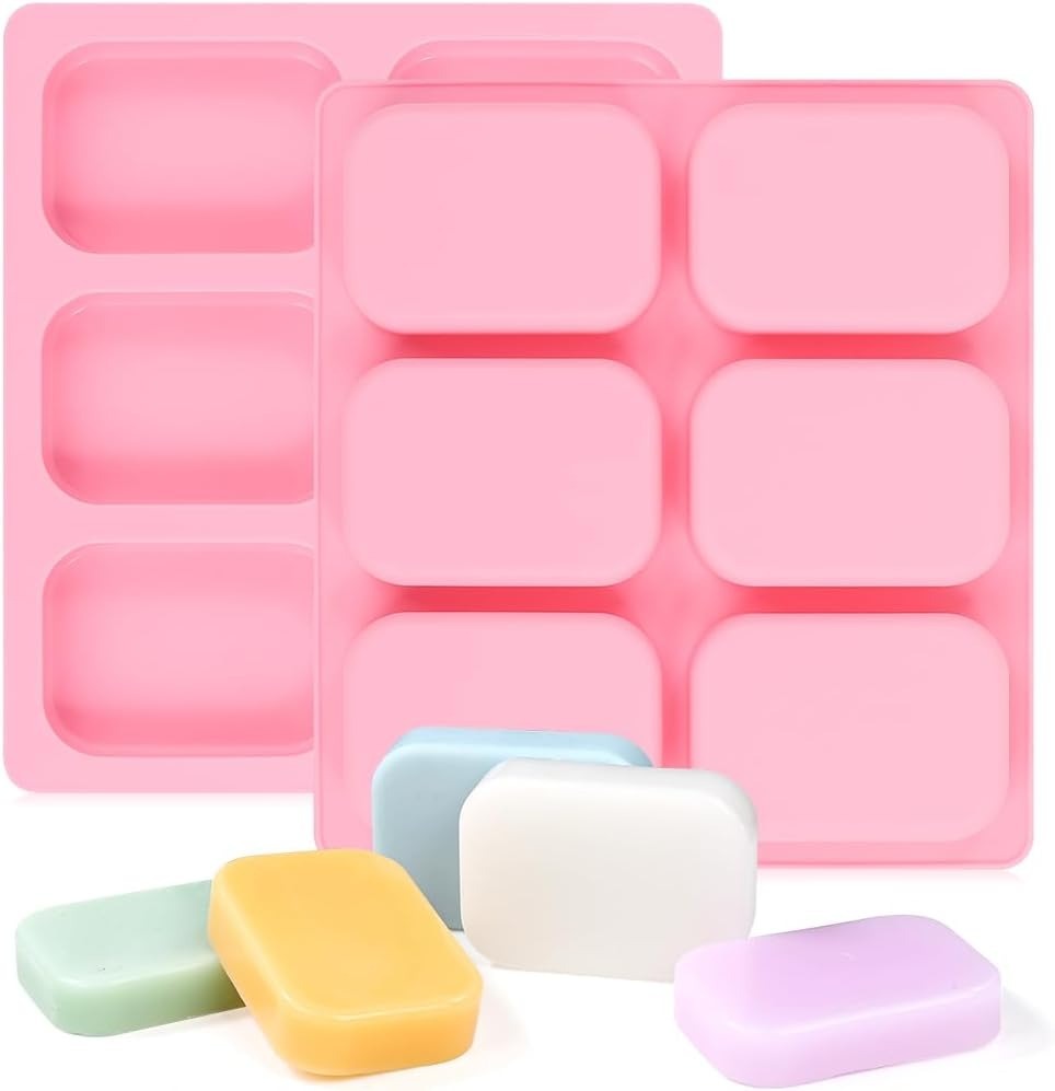 Rectangle arrondi rose 2PCS