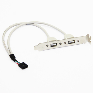 Bochara MotherBoard 9pin <strong>Header</strong> to <strong>2</strong> Ports <strong>USB</strong> <strong>2</strong>.<strong>0</strong> Female Cable Back PCI Panel Bracket for Desktop Computer - Product Image 6