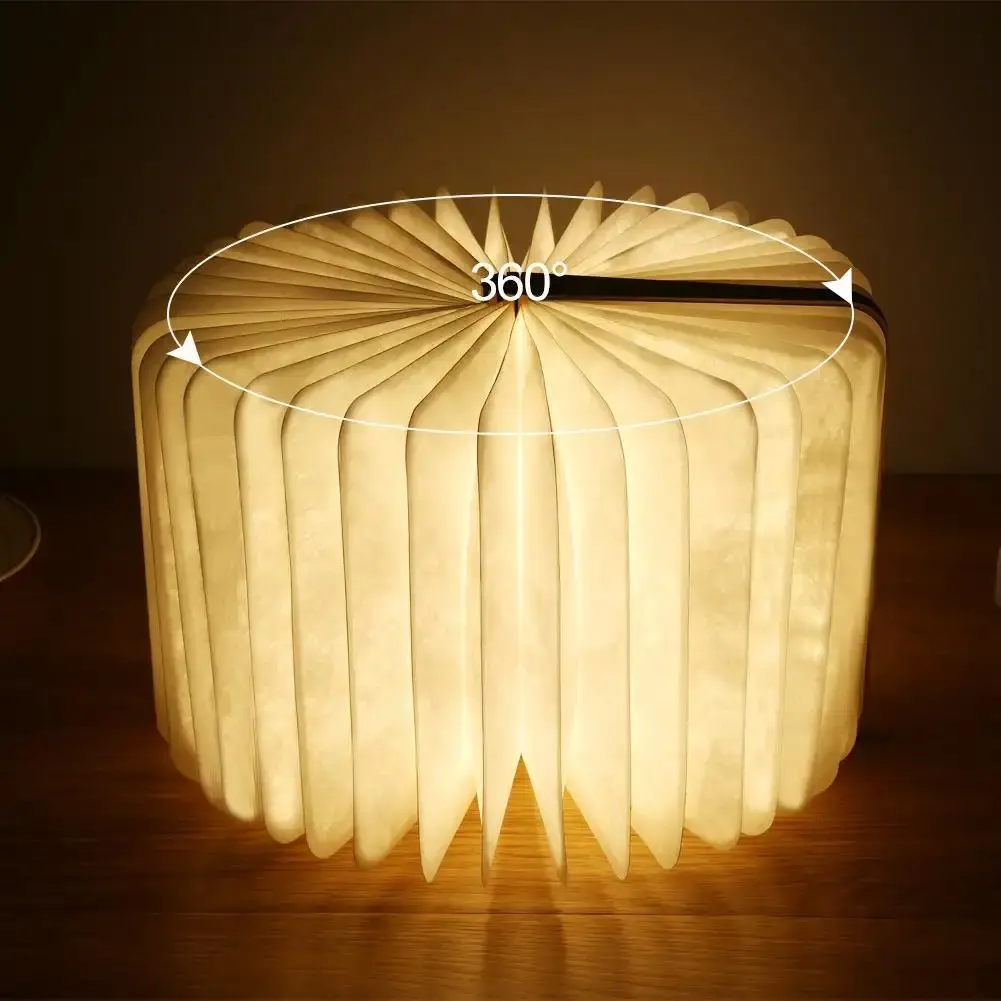 Creative Three Colors Book Table Lamp Portable USB Reading Lamp LED Book Night Light for Bedroom Decoration