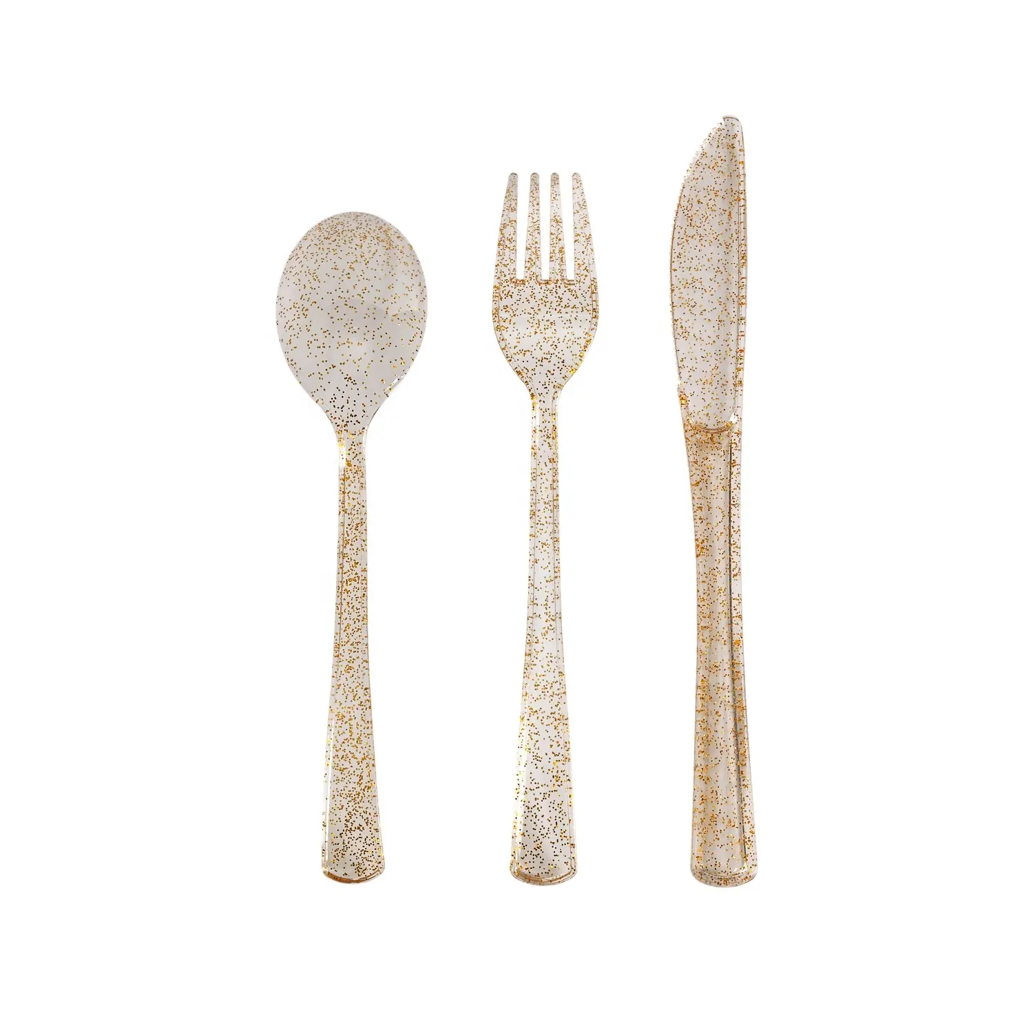 KD-S-175 High fashion Golden flash party cutlery plastic spoon