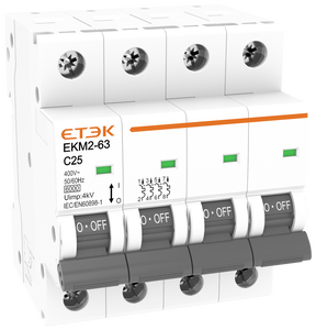 ETEK AC MCB EKM2-63 6kA 11P、2P、3P、4P、1P N、3P N 1〜63A B/C/Dカーブミニサーキットブレーカー - Product Image 4