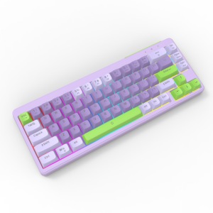 LOGO personalizar profesional 68 teclas LED retroiluminado Teclado mecánico para juegos con teclado de sensación mecánica - Product Image 3