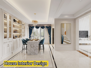 עיצוב פנים הבית עיצוב אתר וילה פרויקט 3D רינדור עיצוב פנים שירות אחוזה בית תוכנית רינדור יוקרתי - Product Image 3