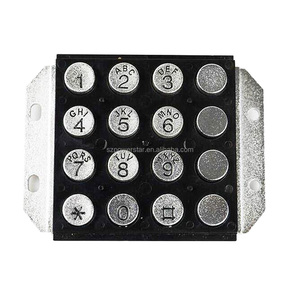 Impermeable 4x4 16 teclas teclado numérico de aleación de zinc de metal con botón de goma para control de acceso y control remoto - Product Image 5