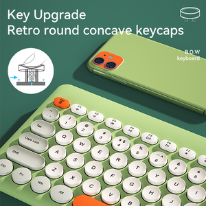 BOW 96 Key Retro Punk <strong>Computer</strong> <strong>Keyboard</strong> Ergonomic Wired Portable with Multi-Colour for Laptop - Product Image 6