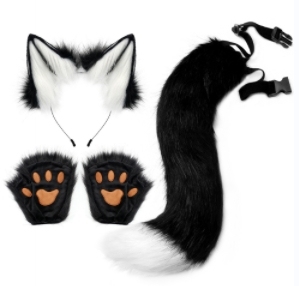 White Black Tail Set