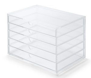 Caja cuadrada de cubo de almacenamiento de exhibición transparente, personalizada, acrílica - Product Image 1