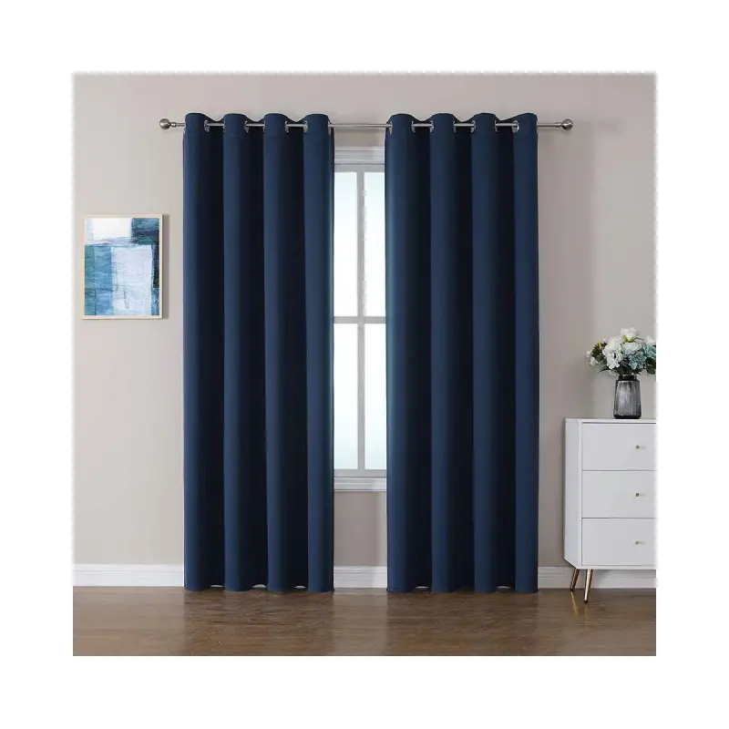100% cortinas de tela de poliéster para la sala de estar modernas Blackout Rideaux Cortinas Para Sala Cortinas de tela suave