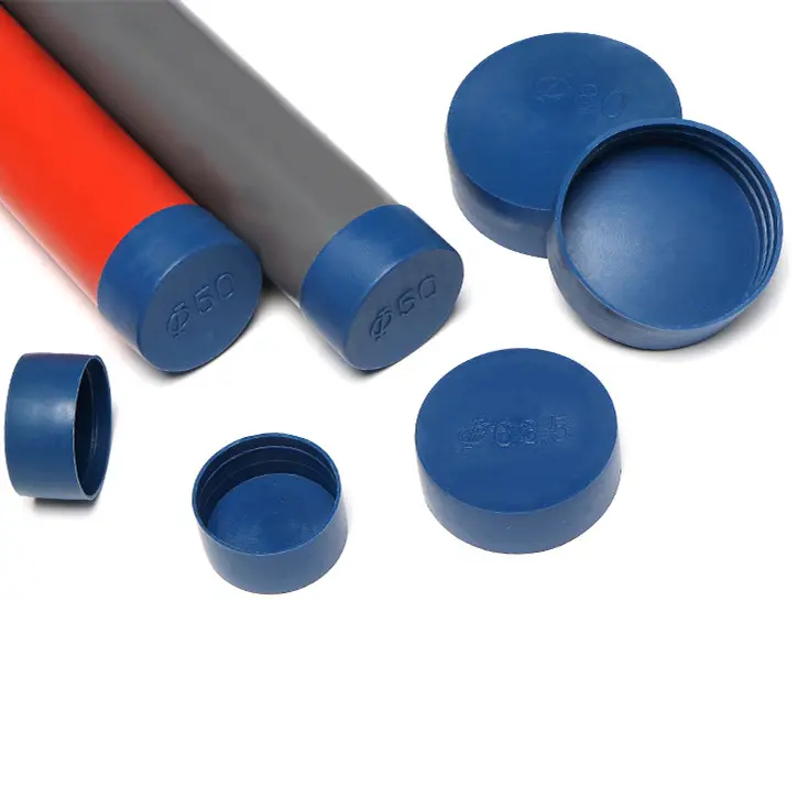 Tampões de tubulação quadrados de perfil do molde plástico, tampas de extremidade final para tubo de aço