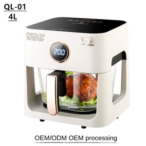 1200W 5L Oil Free Household Mechanical Touch <strong>Control</strong> Smart Glass Transparent and Visible Air Fryer Cooker <strong>Without</strong> Oil - Product Image 5