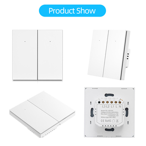 Tuya Wifi doppio moduli Smart Wall Switch 1 2 3 Gang interruttore a pulsante Timer interruttore neutro APP controllo Standard UK - Product Image 4