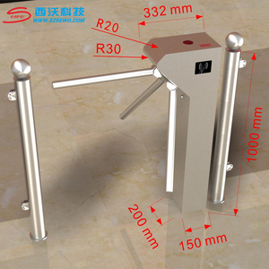 SEWO Shenzhen factory ingresso uscita sistema di controllo accessi SUS 304 tornello a treppiede verticale per palestra - Product Image 4