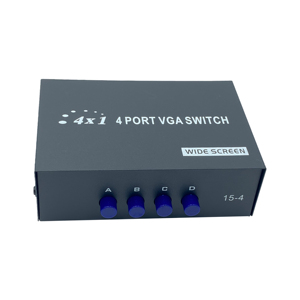 FJGEAR 1920*1440 Manual 4X1 VGA Video SWITCH <strong>4</strong> <strong>Input</strong> <strong>1</strong> <strong>Output</strong> VGA Switch Wide Screen Kvm Usb <strong>4</strong> Port Vga Switch Selector
