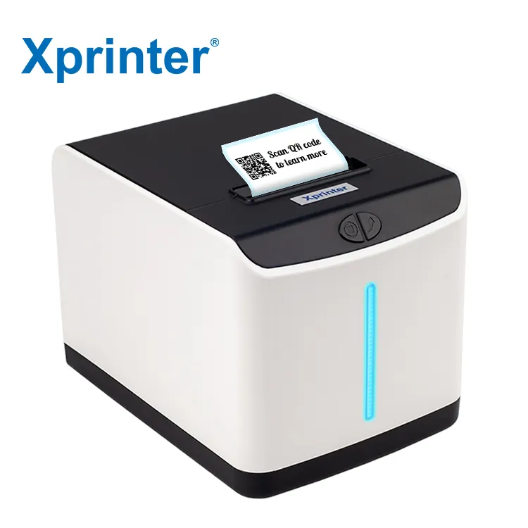 Xprinter XP-T271U 2in1 التسمية و استلام الحرارية طابعة الأسود والأبيض للأغذية خدمة التوصيل طابعة باركود