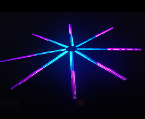 1mLEDチェイスライトバーフラッシュ16セグメントピクセルコントロール224pcs smd 5050 RGB 3in1LEDカラーチェイシングバー (Djディスコナイトクラブ用) - Product Image 5