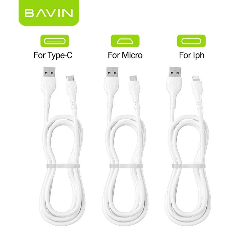 BAVIN 18W 빠른 충전 유형 c 케이블 Usb C 데이터 케이블 핫 세일 충전기 휴대 전화 통신 케이블 CB280